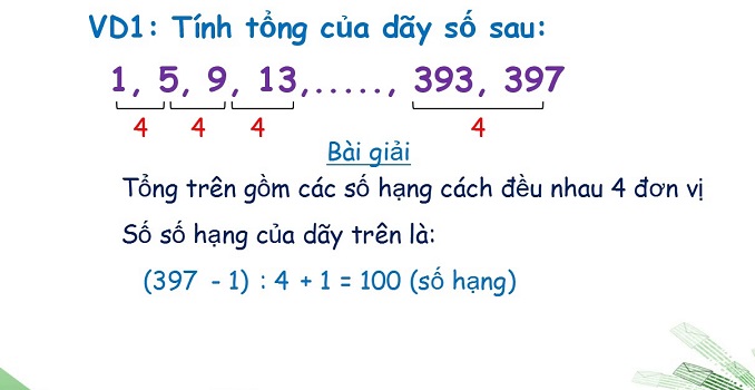 Cách công thức tính tổng dãy số lớp 4 đơn giản và dễ hiểu