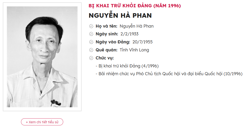 Từng có một Ủy viên Bộ Chính trị bị khai trừ khỏi Đảng cách đây 30 năm