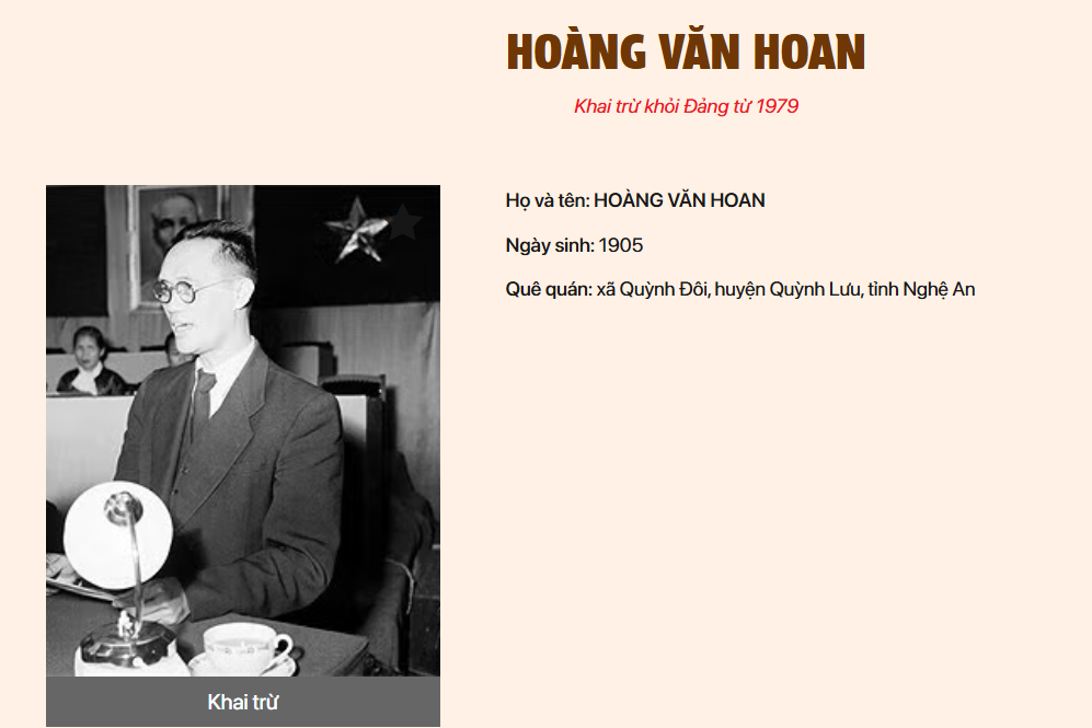 Một UVBCT bị khai trừ khỏi Đảng năm 1979 vì tội gì?