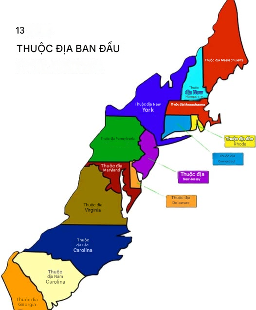 13 thuộc địa đầu tiên của Mỹ là gì?