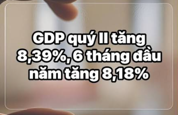 GDP nửa năm đầu 2026 tăng được 8,18% thế nửa năm sau phải tăng bao nhiêu % nữa để đạt hai con số?